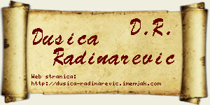 Dušica Radinarević vizit kartica